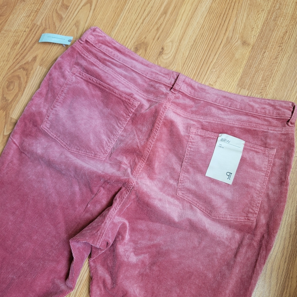 Anthropologie Pilcro The Yaya Women's Plus Size 22W Midrise Corduroy Crop Pants - Picture 11 of 16